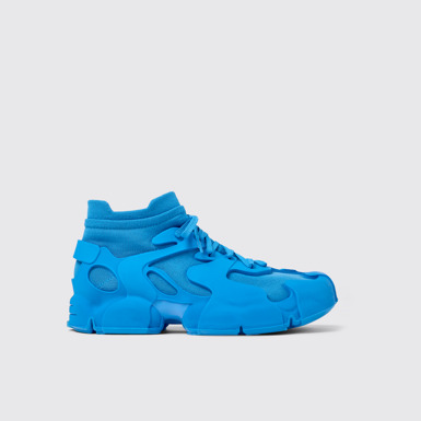 Side view of Tossu Blue Caged Sneakers