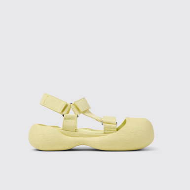 Side view of Caramba Yellow Recycled PET Sandals