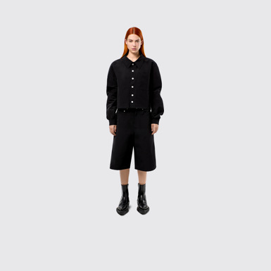 Tech Shirt Black Cotton/Nylon Shirt