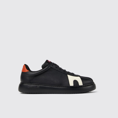 Side view of Twins Multicolored leather sneaker for men