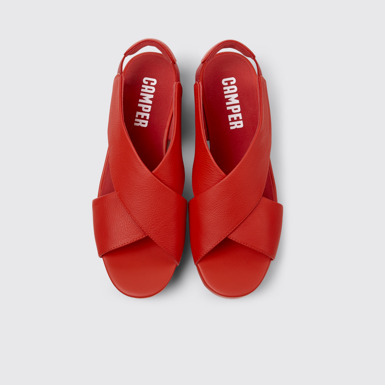 Balloon Sandales en cuir rouge pour femme