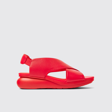 Balloon Sandales en cuir rouge pour femme
