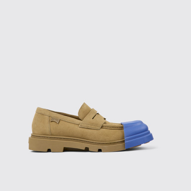 Side view of Junction Brown Nubuck Loafer for Women