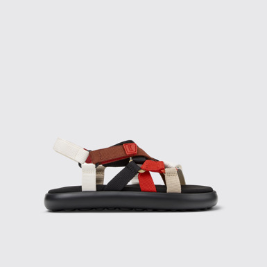 Side view of Twins Multicolor Recycled PET Sandals for Women.