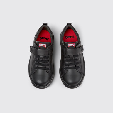 Overhead view of Runner Multicolor Leather/Textile Kids' Sneakers.
