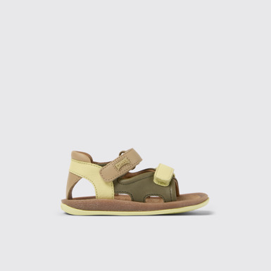 Twins Sandalias de piel multicolor para niños.