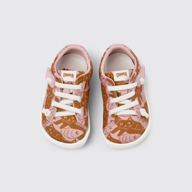 Peu Zapatos de PET reciclado y piel multicolor niños.