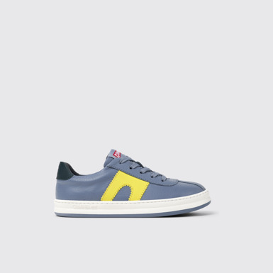Side view of Twins Multicolor leather sneakers for kids
