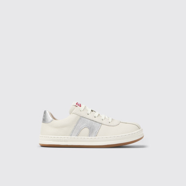 Side view of Runner Multicolor Leather Sneakers for Kids.