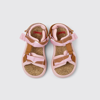 Overhead view of Pelotas Flota Multicolor Recycled PET Sandal for Kids.