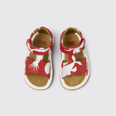 Overhead view of Twins Multicolored Leather Sandal