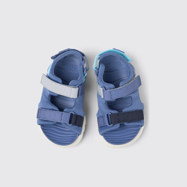 Overhead view of Twins Multicolor Textile Sandals for Kids.