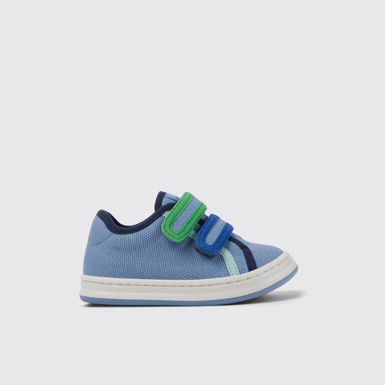 Side view of Twins Blue Textile Sneaker