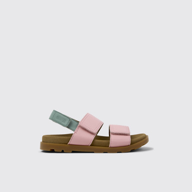 Side view of Brutus Sandal Multicolor Leather Sandal for Kids.