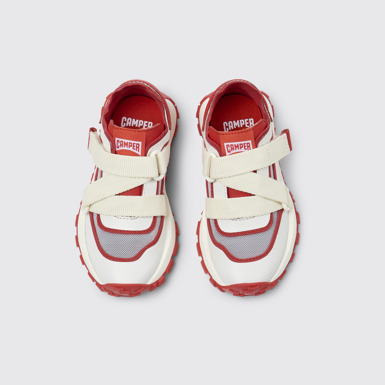 Overhead view of Drif Trail Multicolor Recycled PET and Leather Sneakers for Kids.