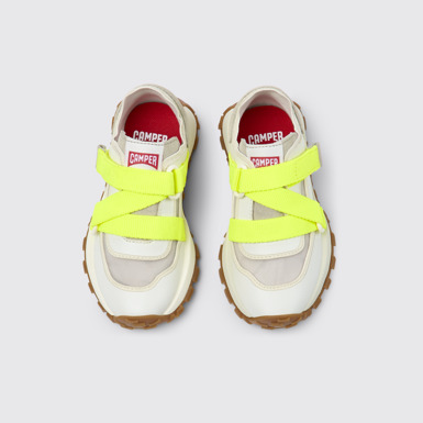 Overhead view of Drif Trail Multicolor Recycled PET and Nubuck Sneakers for Kids.