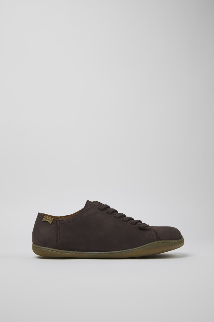 Side view of Peu Brown Nubuck and Leather Shoes for Men.