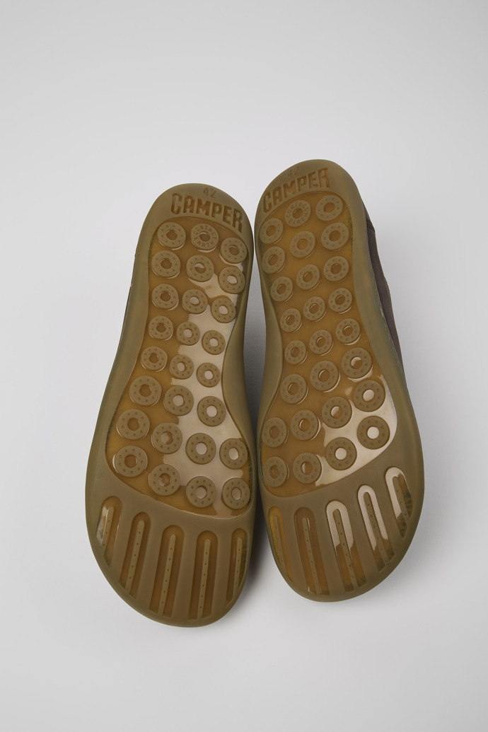 The soles of Peu Brown Nubuck and Leather Shoes for Men.