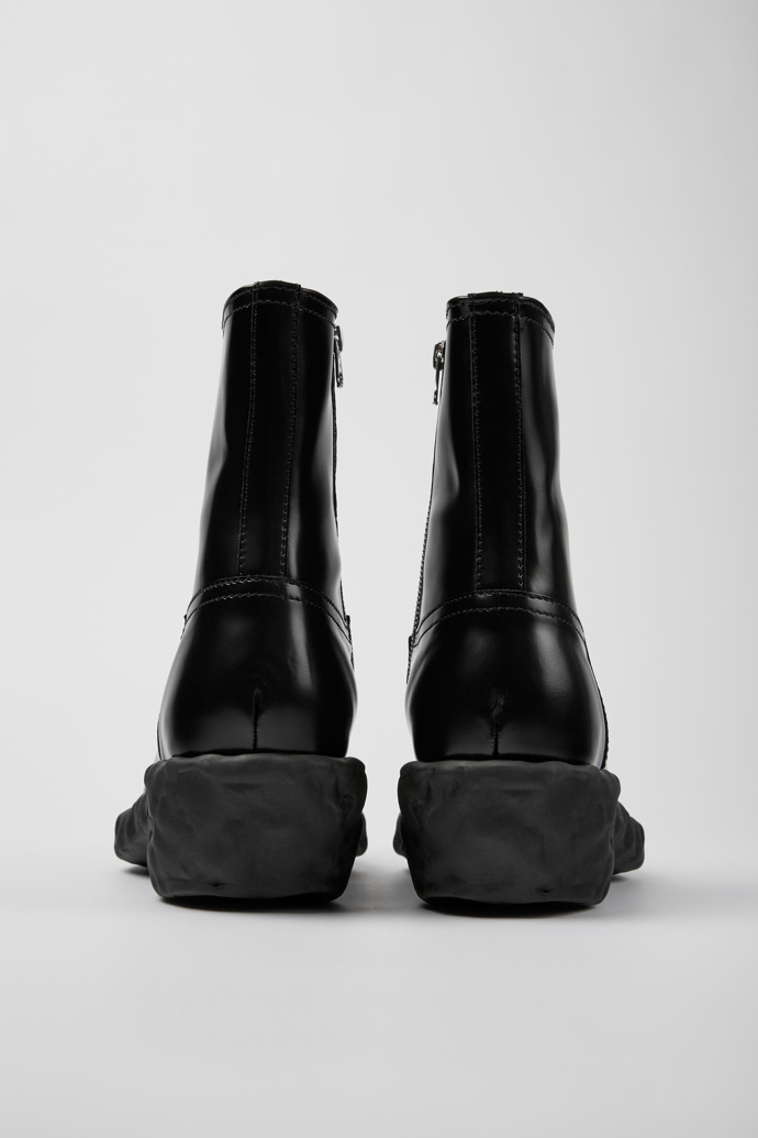 Back view of Venga Black Leather Boots
