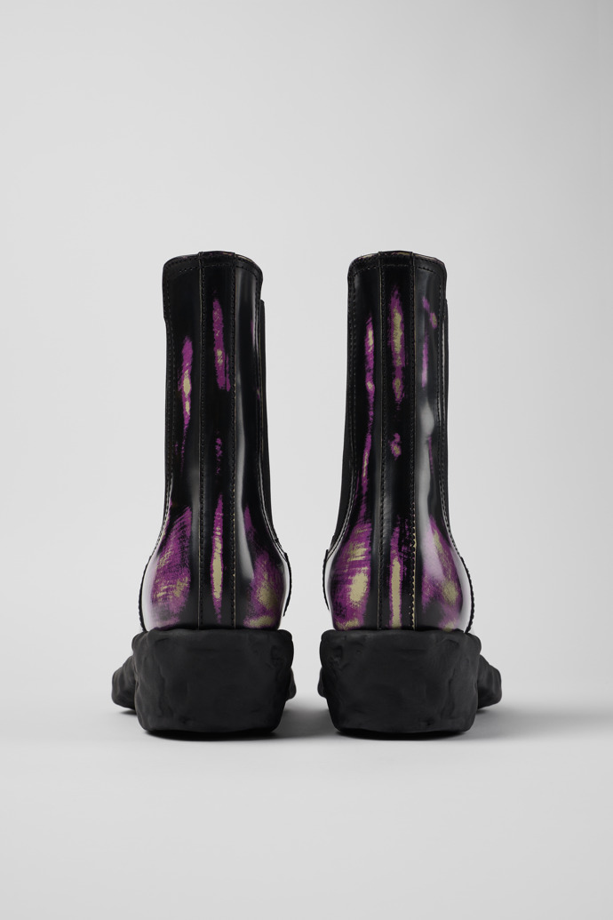Back view of Venga Three-toned brushed leather boots