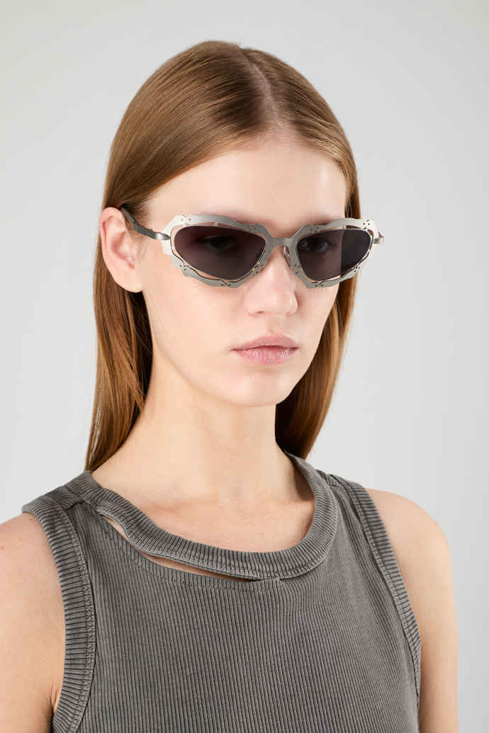 NOPEA  Sunglasses Occhiali da sole in metallo NOPEA argento spazzolato