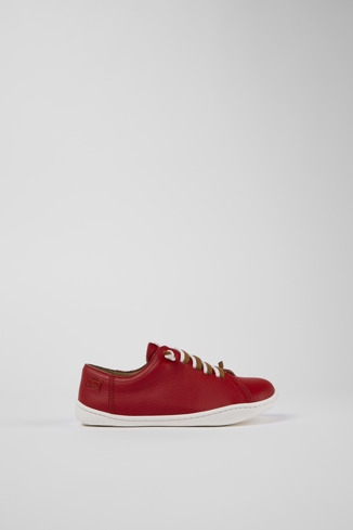 Side view of Peu Red Leather Kids' Shoe.